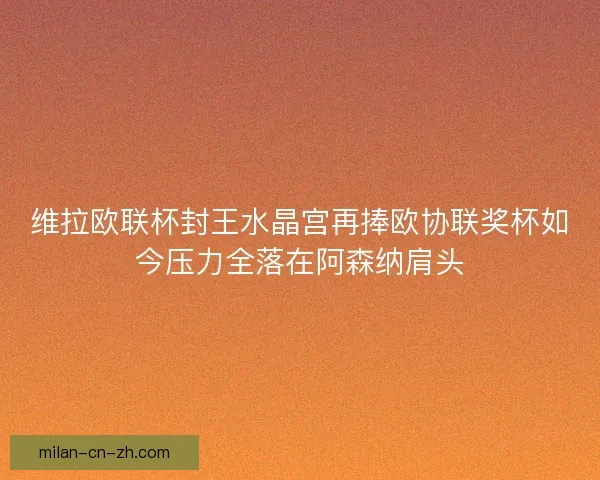 维拉欧联杯封王水晶宫再捧欧协联奖杯如今压力全落在阿森纳肩头